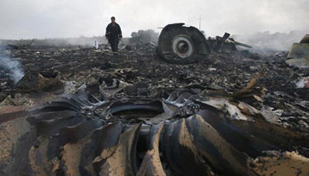 Hiện trường nơi MH17 bị bắn hạ ở miền đông Ukraine.